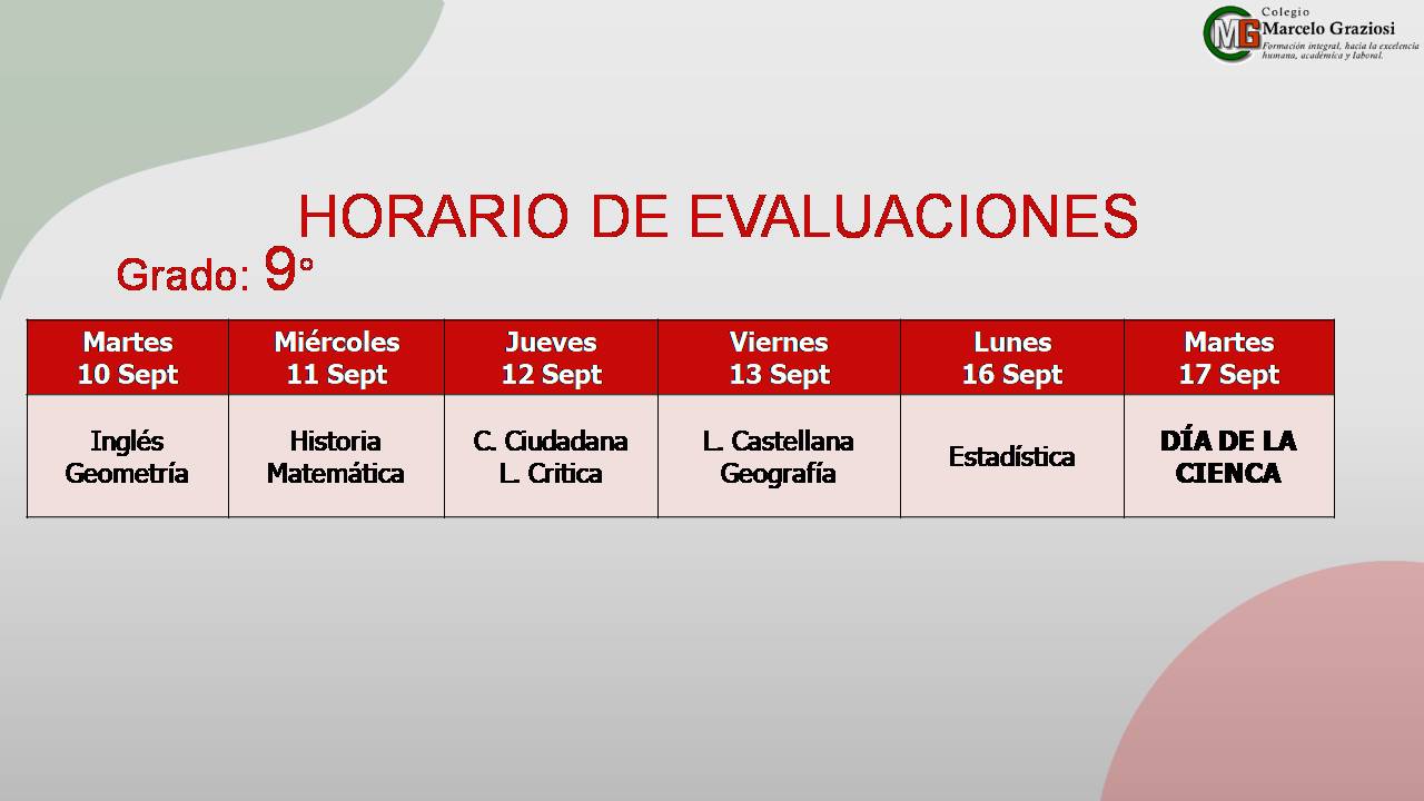 HORARIO 3P2024 NOVENO